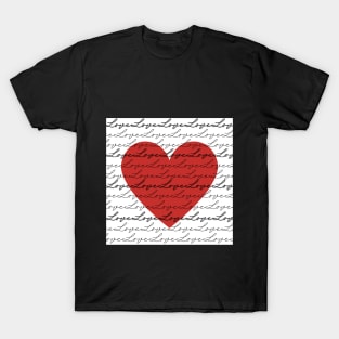 Love Letter 3D printed on Red Heart T-Shirt